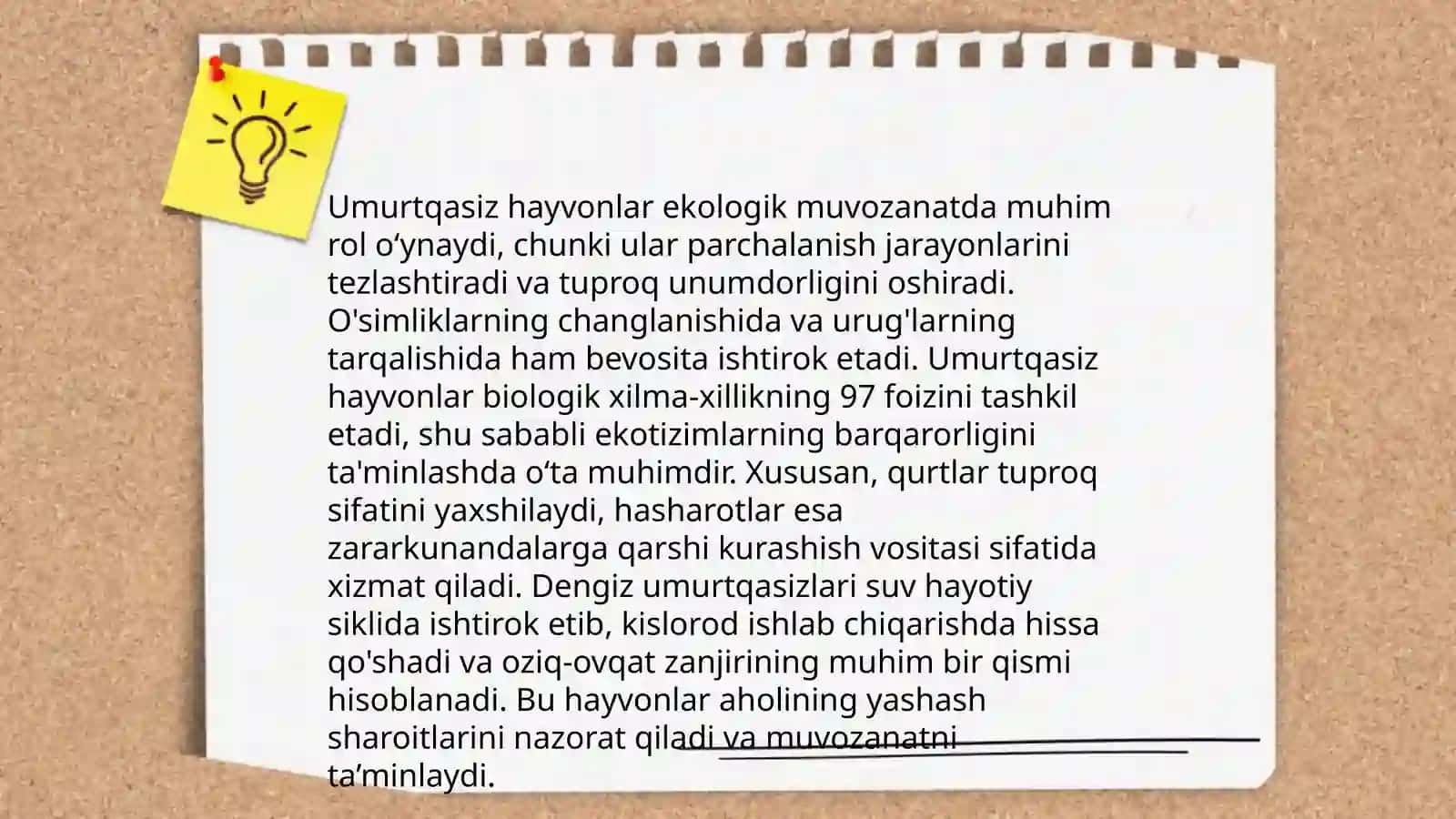 Umurtqasiz hayvonlar biologiyasini oʻrganishga yordam beradigan masala va mashqlar tuzish 4