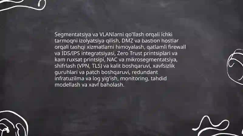 Tarmoq xavfsizligini ta'minlash 4
