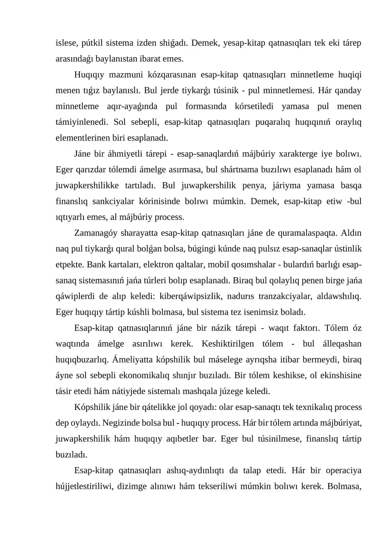 Esap-kitaplarǵa tiyisli huqıqıy qatnasıqlar túsinigi hám mazmuni 4