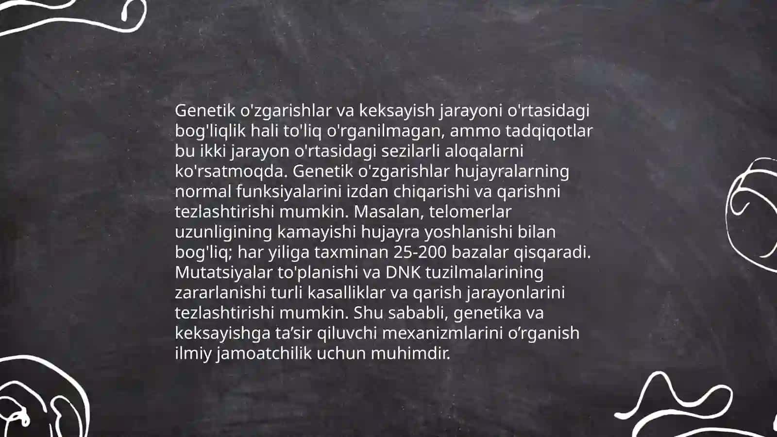 Organizmdagi keksayish davriga xos òzgarishlar 4