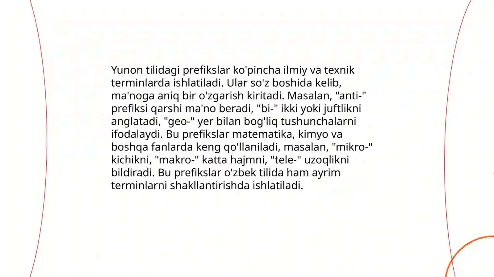 Perfiksatsiya. Lotin va yunon perfiks ( old qoʻshimch) lari 4