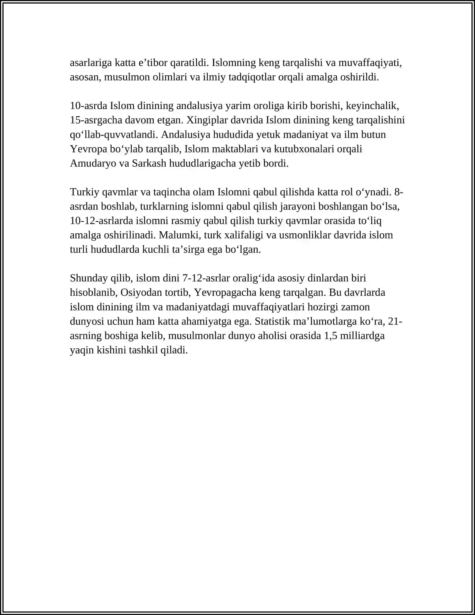 ILK OʻRTA ASRLARDA SHARQ, ARAB XALIFALIGI 4