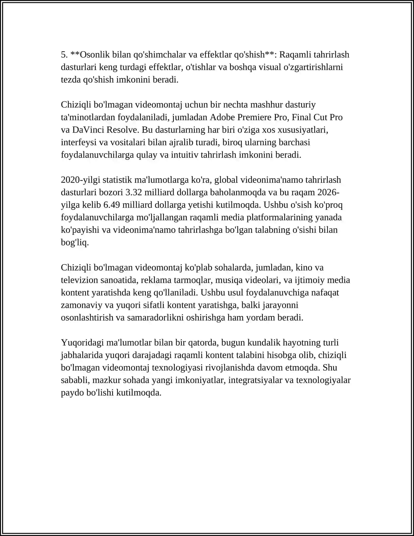 VIDEOMONTAJ (CHIZIQLI BO‘LMAGAN VIDEOMONTAJ) 4