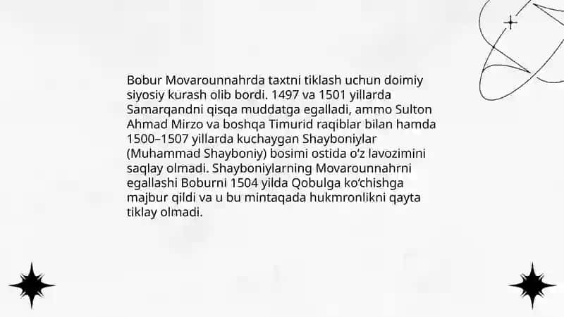 Akademik litseylar uchun Bobur hayoti va ijodini oʻrganish 4