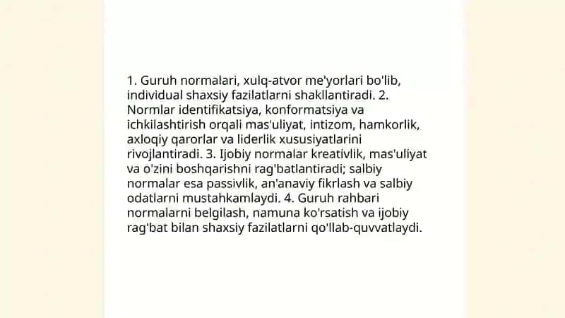 Jamoaning shaxs tarbiyasiga tasiri guruh raxbarning tarbiyaviy ishi 4