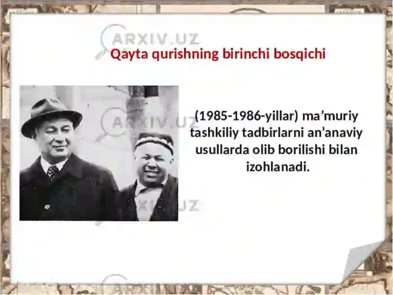 Qaytaqurish jarayoni va uning bosqichlari 4