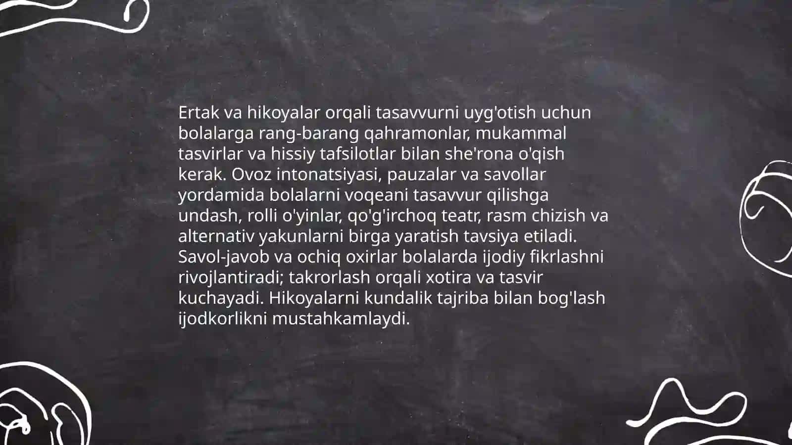 Ilk va maktabgacha yoshgacha bolalarning dunyoni badiiy tasavvur etishga orgatish yo`llari 4