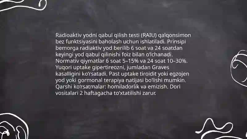 Qalqonsimon bez scintigrafiyasi (Tc-99m pertechnetat, I-123) 4