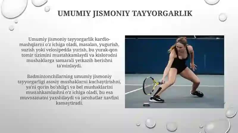 Badmintonchilarning maxsus jismoniy tayyorgarligi 4