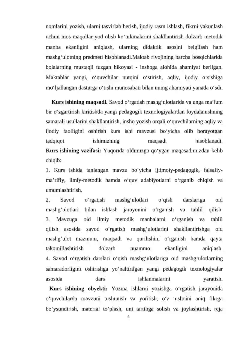 Boshlang‘ich sinf o‘quvchilarining yozma ishlarda yo‘l qo‘yadigan xatolar ustida ishlash 4