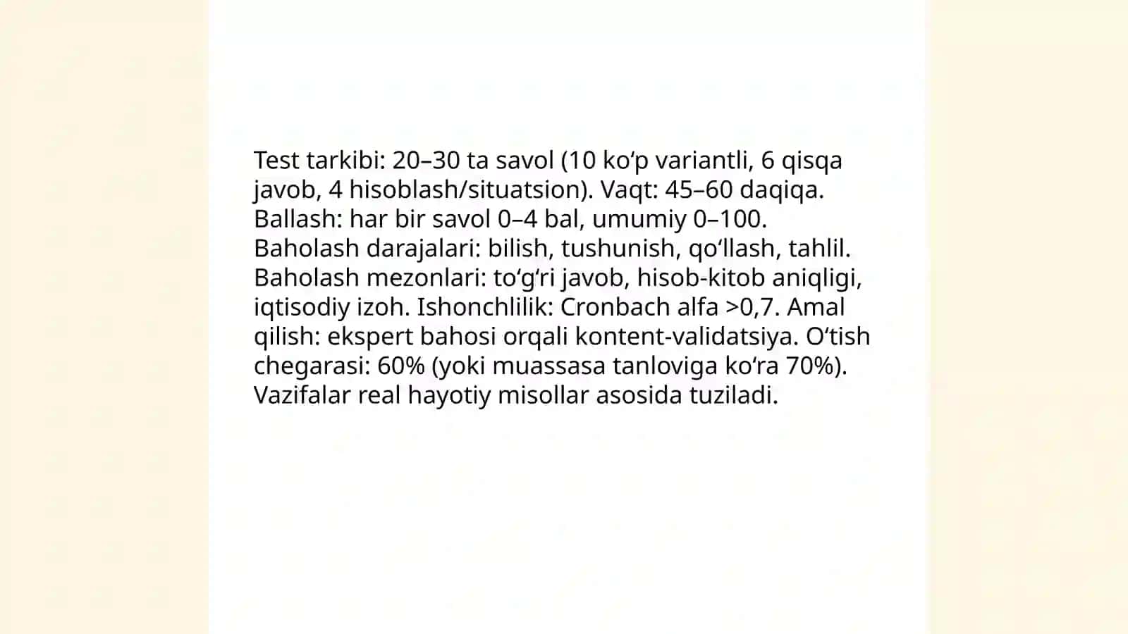 Oʻquvchilarning mehnatsevarlik sifatlari va iqtisodiy bilimdonligini tashxislash 4