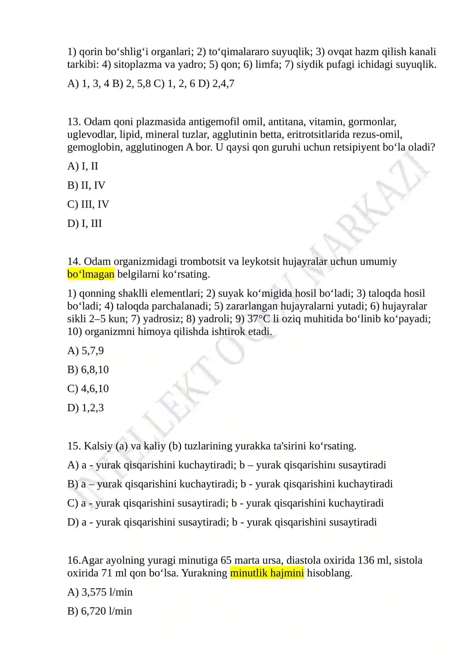 Biologiya 8-sinf umumiy. Milliy sertifikat darajasida 4