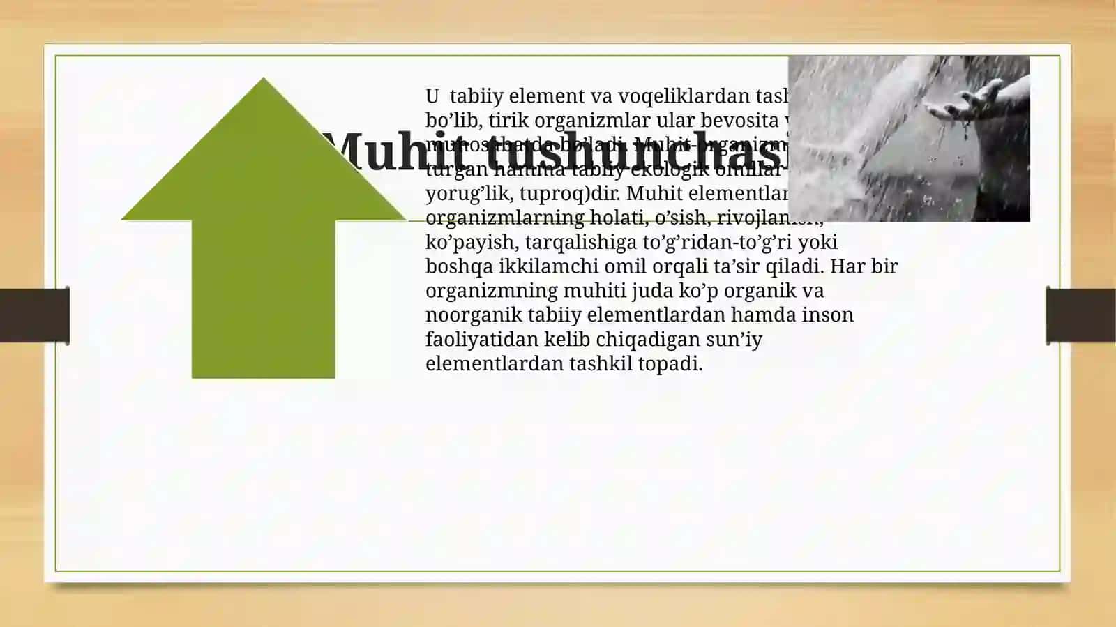 Ekologik omillar. Biosferaning tarkibi va uning xususiyatlari 4