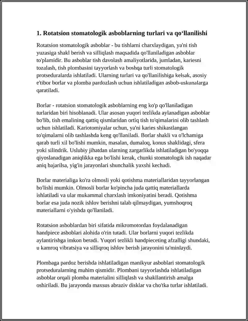 Rotatsion stomatologik asboblar 4