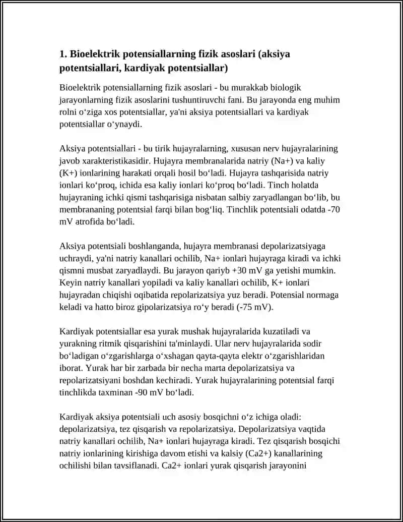 ELEKTROGRAFIYA USULLARINI FIZIK ASOSLARINI O'RGANISH (EKG, EEG, EMG) 4