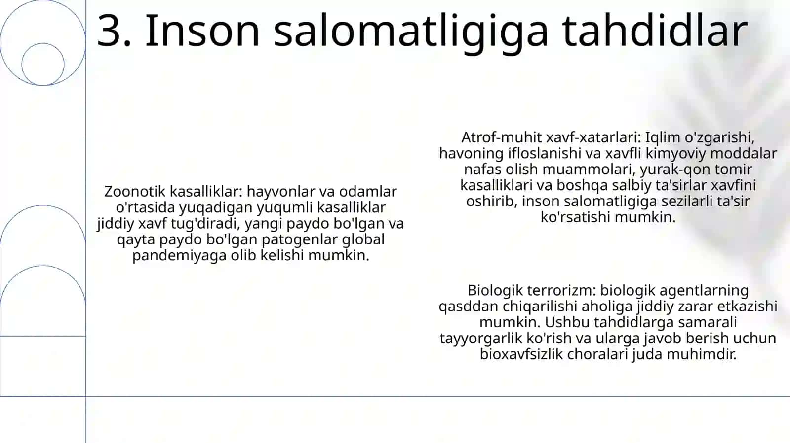 Inson SogʻLigini Saqlashda Bioxavfsizlikni Ta'Minlash 4
