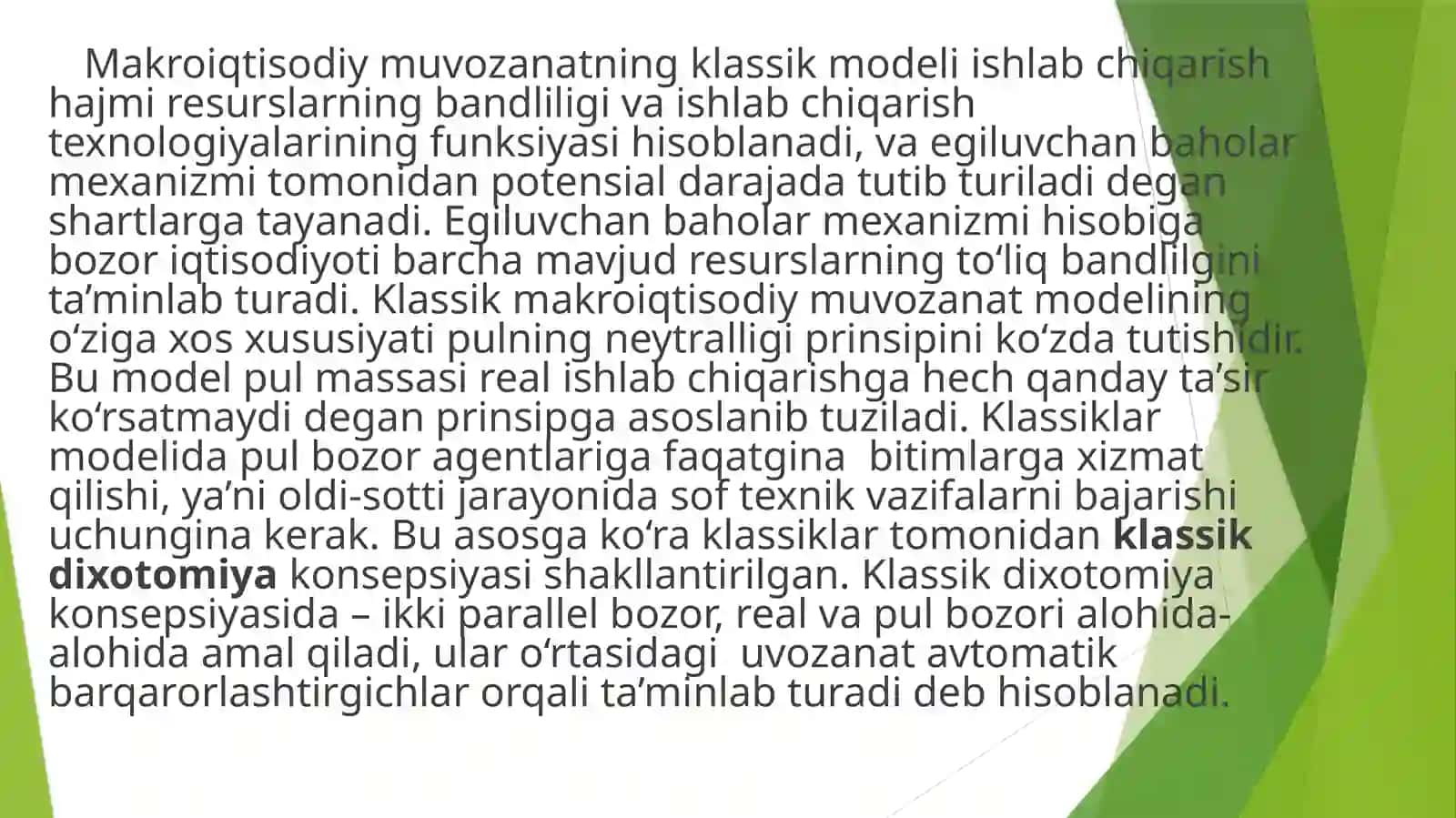 KEYNSNING TOVARLAR VA XIZMATLARBOZORIDAGI MAKROIQTISODIY MUVOZANAT MODELI 4