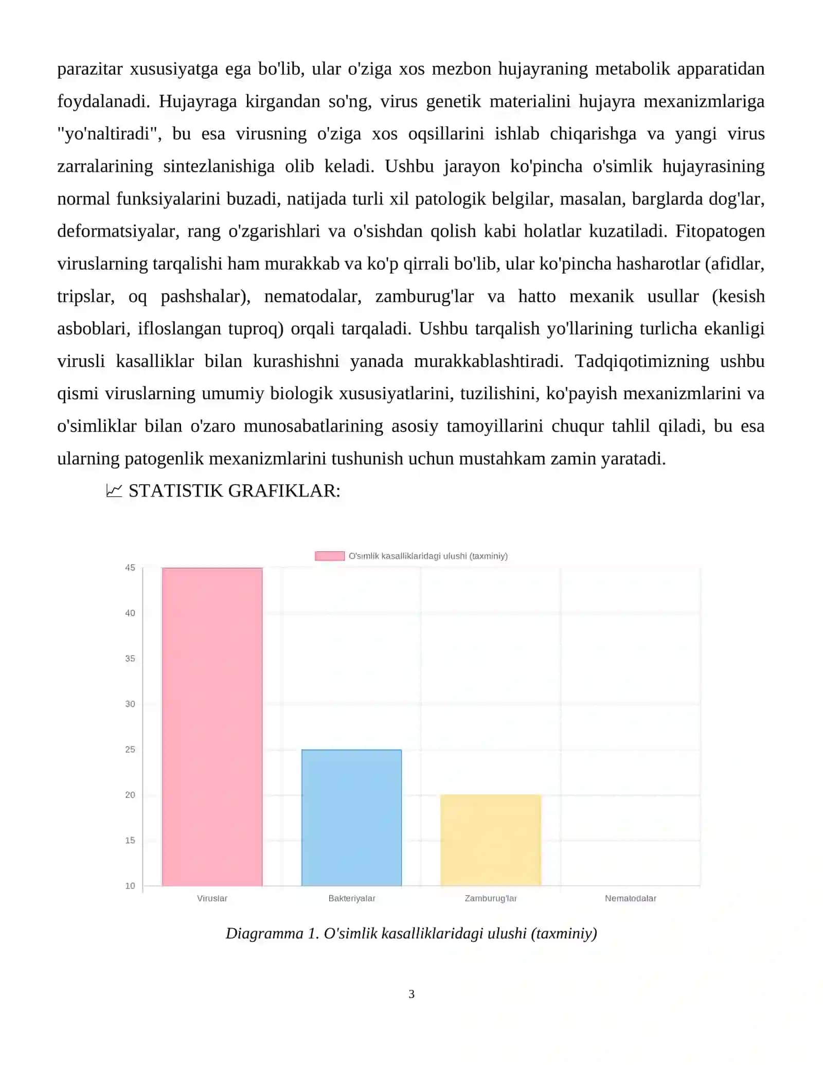 Fitopatogen viruslar va ularning xalq xo‘jaligidagi ahamiyatini tahlil etish. 4