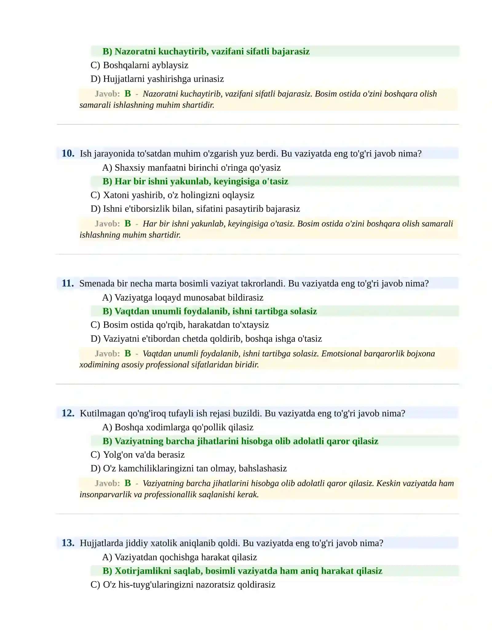 BOJXONA XIZMATIGA ISHGA KIRISH PSIXOLOGIK SINOV Testlari 4