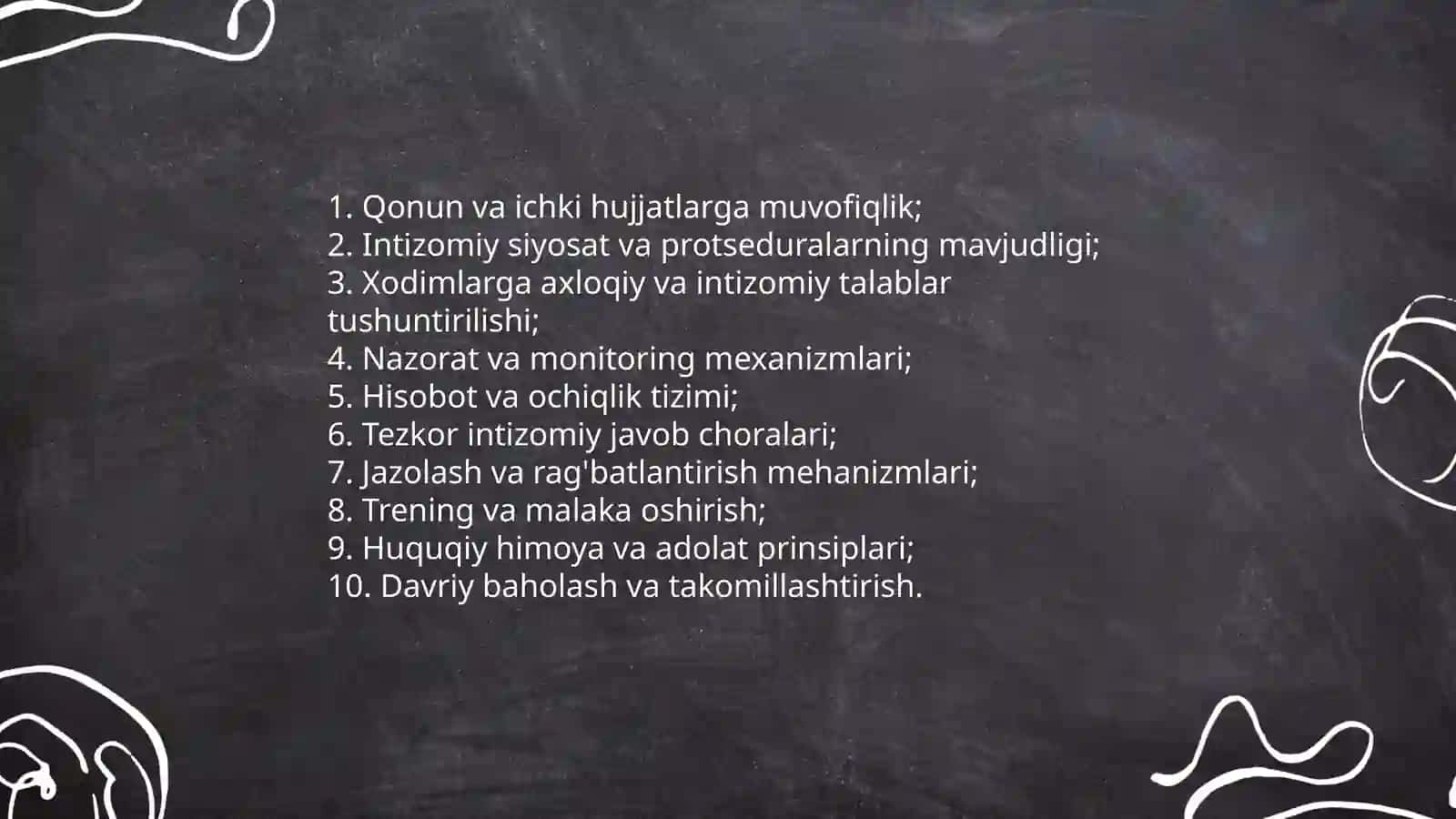 Oʻz oʻzini baholash metodi. Ichki irodaviy boshqaruv 4