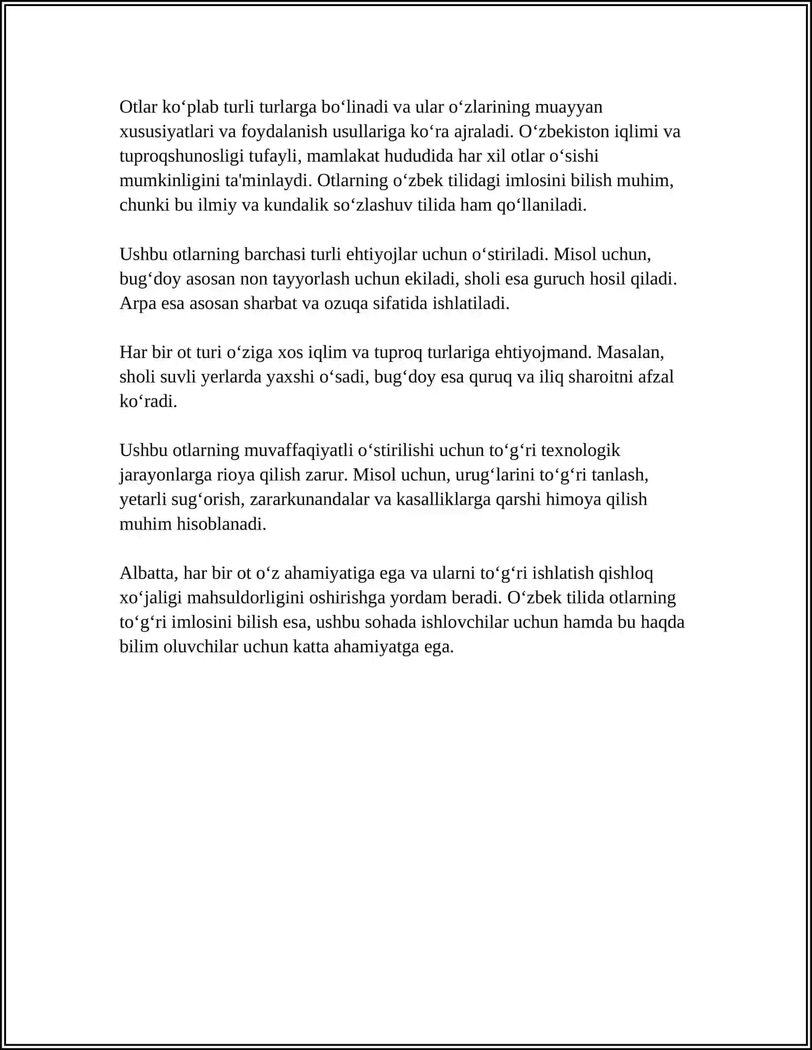 SO‘Z TURKUMLARINI OʻRGANISHDA HOSIL QILINADIGAN ORFOGRAFIK BILIMLAR 4