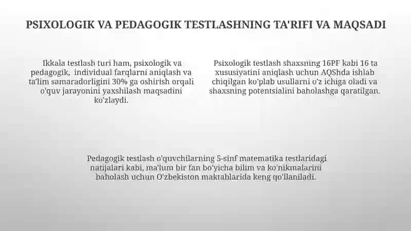 Testalogiya va pedagogik testlashtirishning qiyosiy tahlili 4