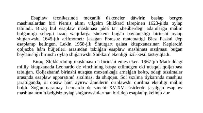 Ózbetinshe Elektron esaplaw mashinaları hám olardıń áwladları 4
