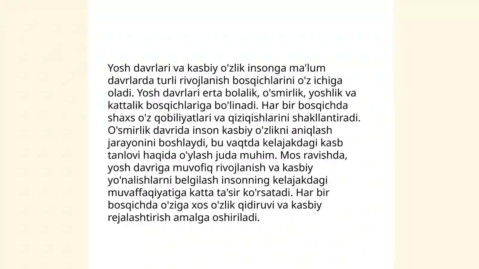 Kasbiy o'zlikni anglashning psixologik asoslari 4