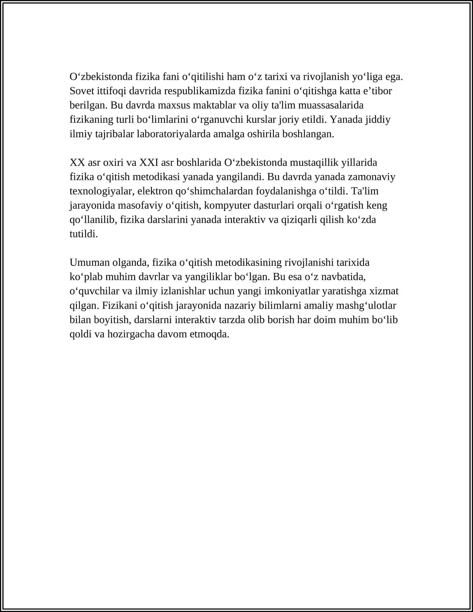 FIZIKA O‘QITISH METODIKASI KURSINING YUZAGA KELISHI VA RIVOJLANISH TARIXI 4