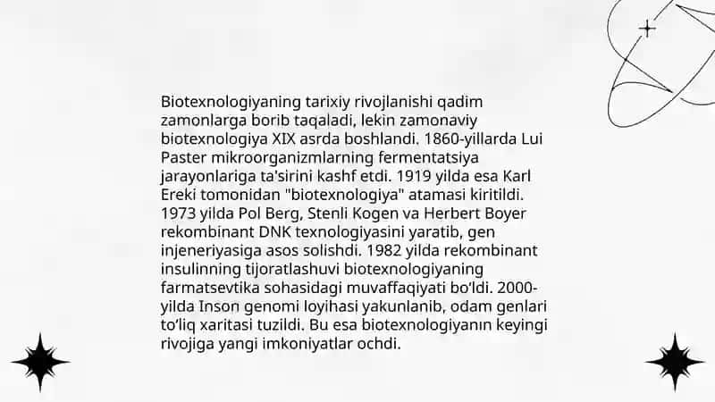 Biotexnologiya fanining mohiyati vazifasi va rivojlanish bosqichlari 4