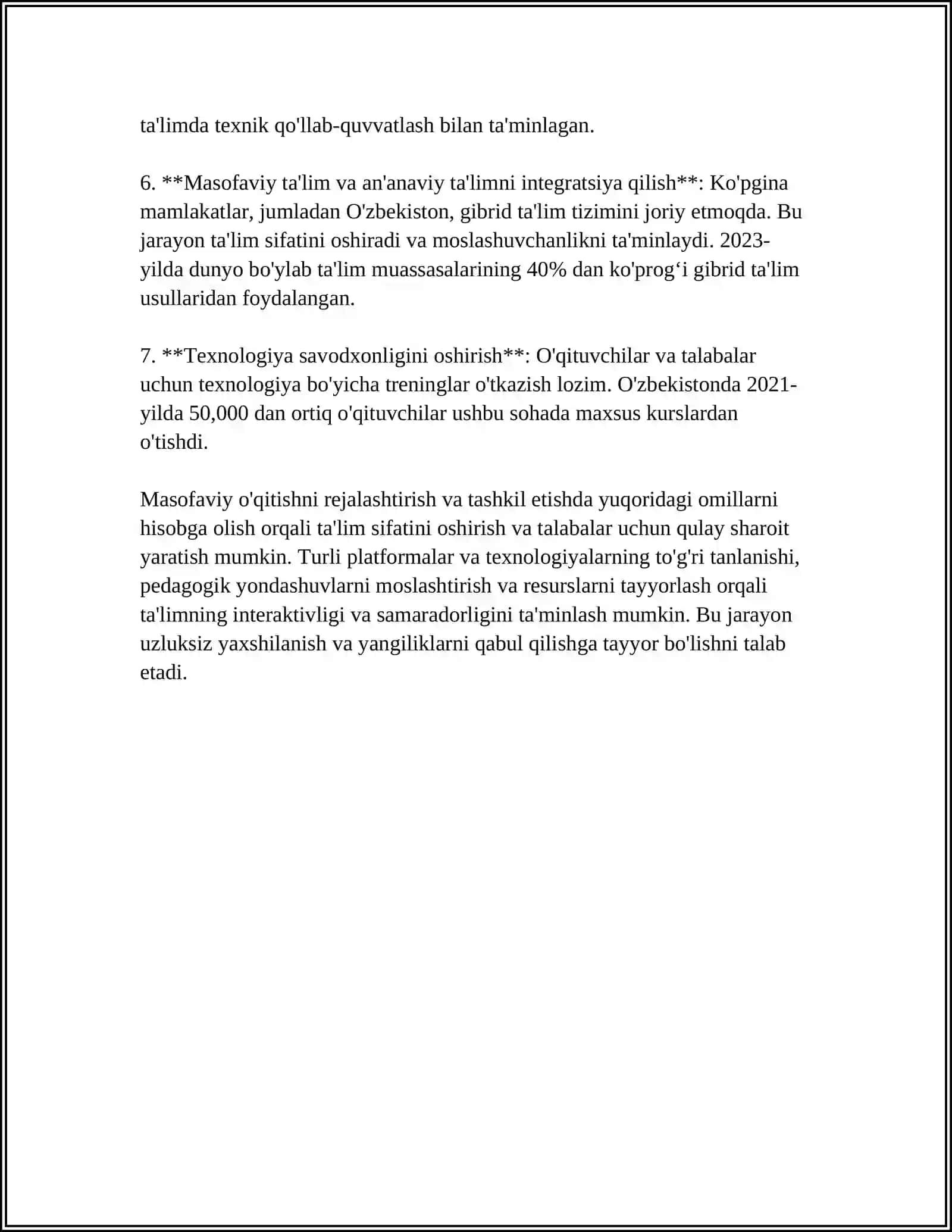 PEDAGOGIK KOMPETENTLIKNI SHAKLLANTIRISHDA MASOFAVIY O'QITISH TEXNALOGIYALARI 4