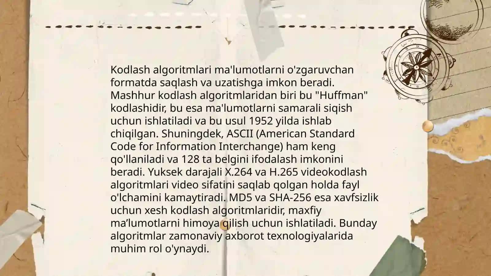 Matnda axborotlarni kodlash 4