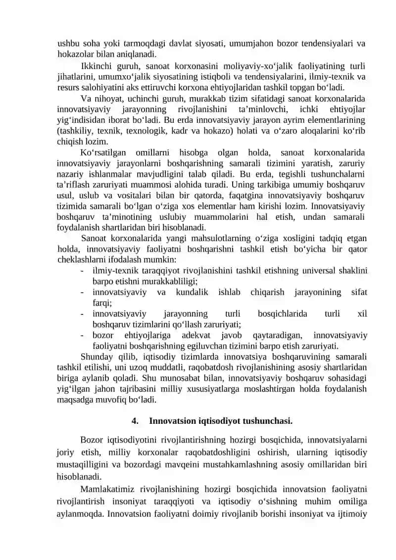 Innovatsion iqtisodiyot 4