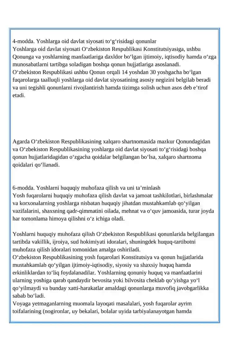 O'zbekistonda yoshlarga oid davlat siyosati va asosiy mazmuni 4