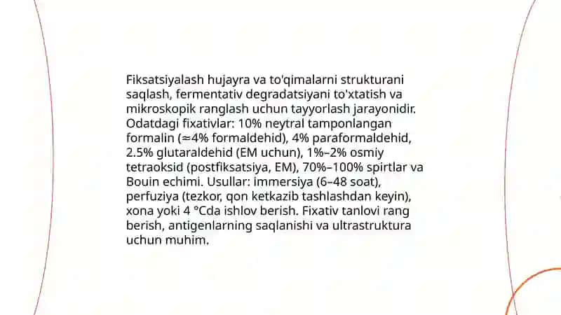 Gistopreparatlar tayorlash va turli mikroskoplarda oʻrganish 4