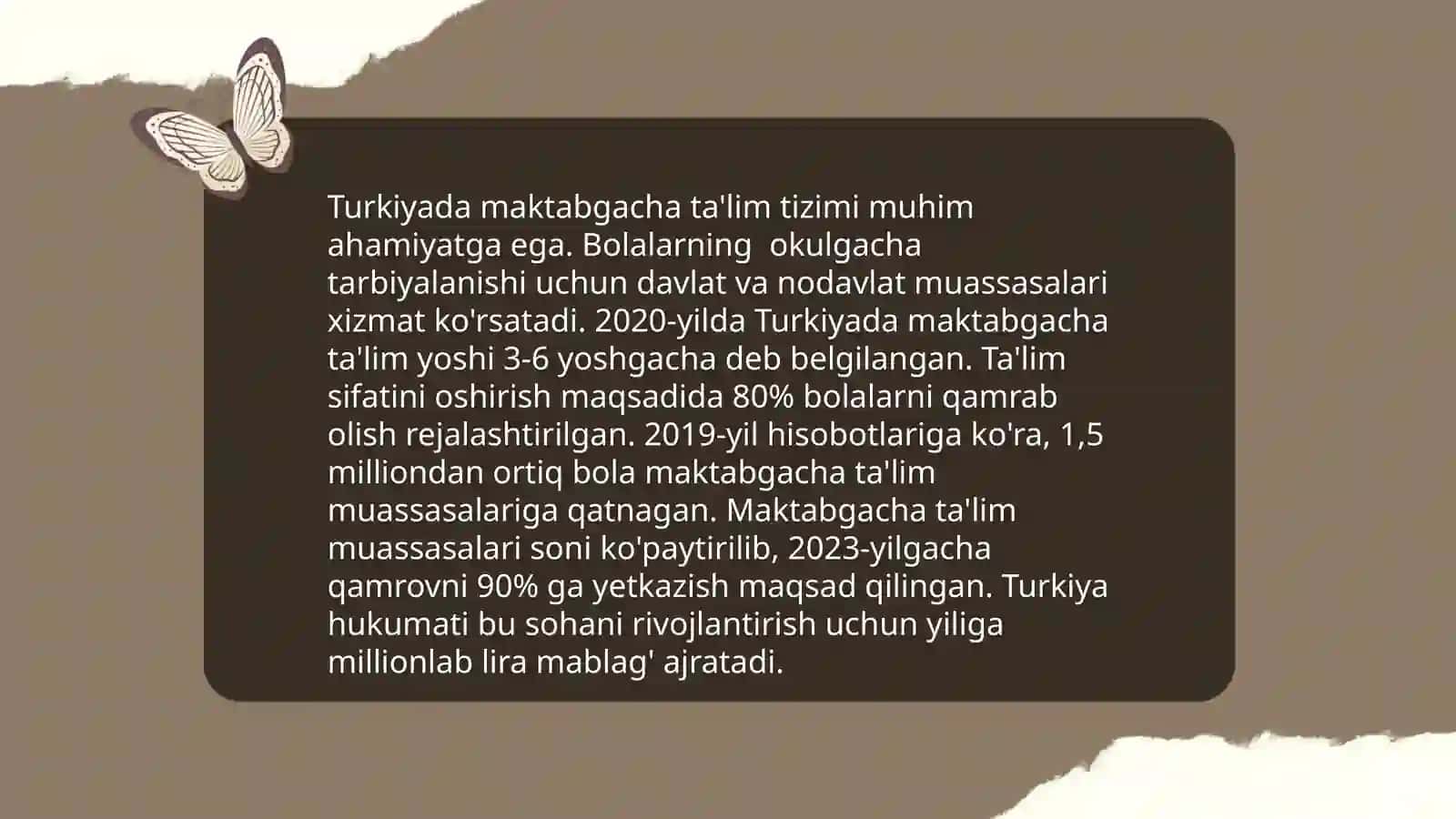 Turkiya talim xaqida malumot Boboqulova Dilafruz 148 gurux 4