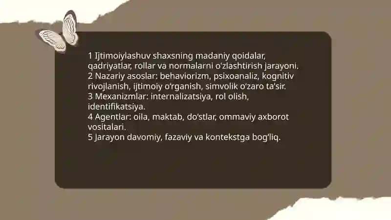 Shaxsning rivojlanishi, ijtimoiylashuvi va tarbiyasi 4