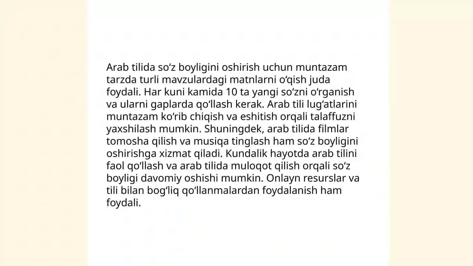 Arab tilini òrgatish uslublari 4