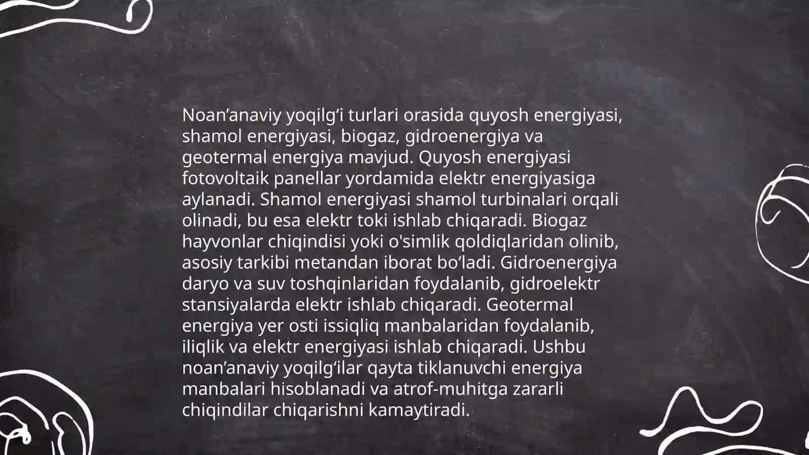 Noananaviy yoqilgʻi turlari va ularganing ekologiyaga tasiri 4