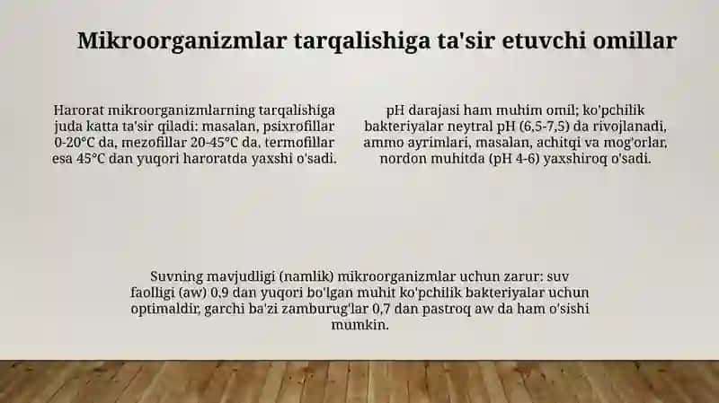 Mikroorganizmlarning Tabiatda Taroalishi 4