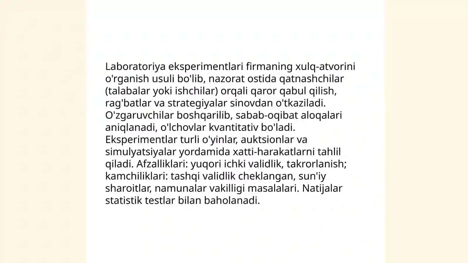 Firmaning xulq-atvor nazariyasi usullari 4