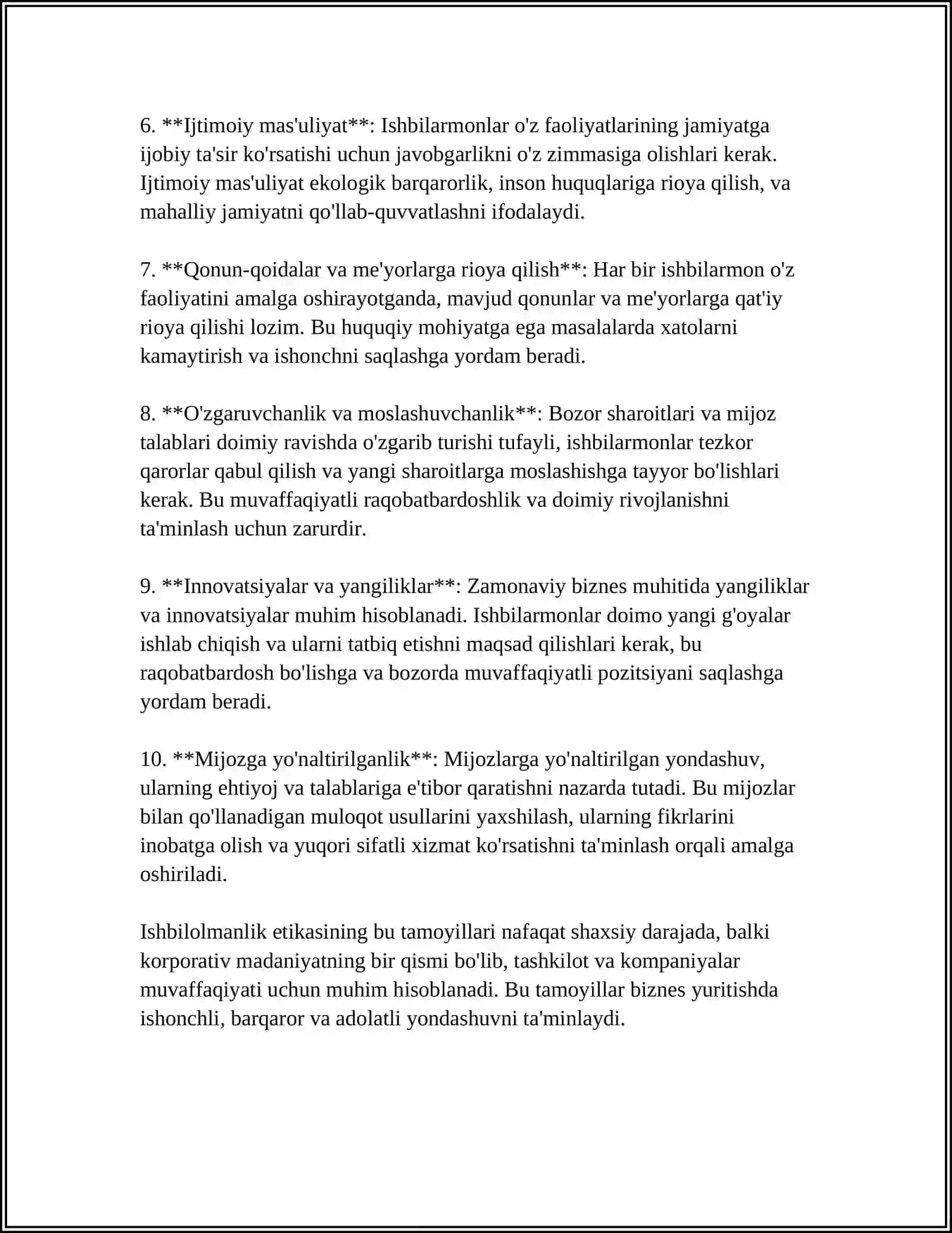 ISHBILOLMANLIK ETIKASI, NUTQ MADANIYATI ISHBILOLMANLIK ETIKITKASI 4