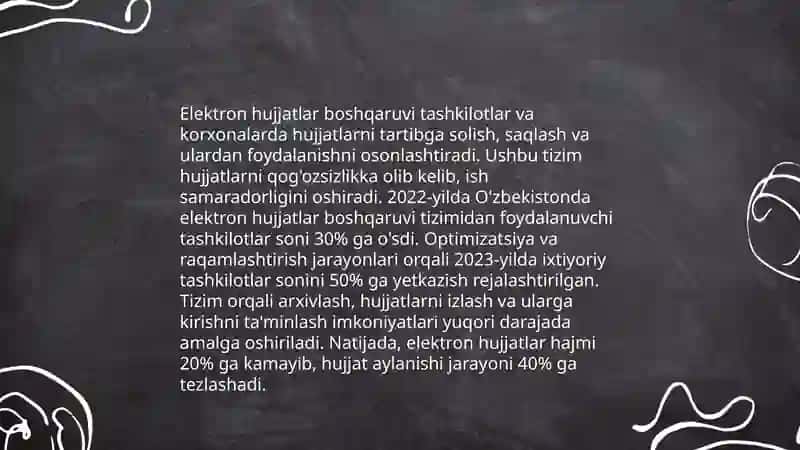 Hujjatlar aylanishi va hujjatlar turkumlanishi 4