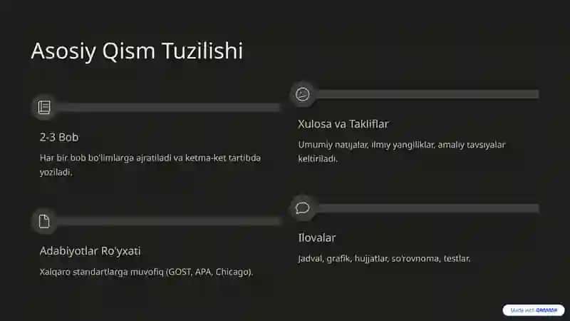 Magistrlik Dissertatsiyasi Rasmiylashtirishga Qo'yiladigan Talablar 4