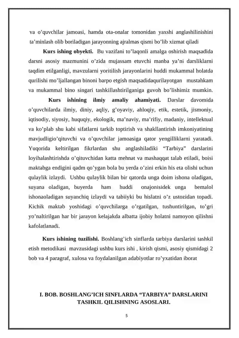 Boshlang‘ich sinflarda tarbiya darslarini tashkil etish 4