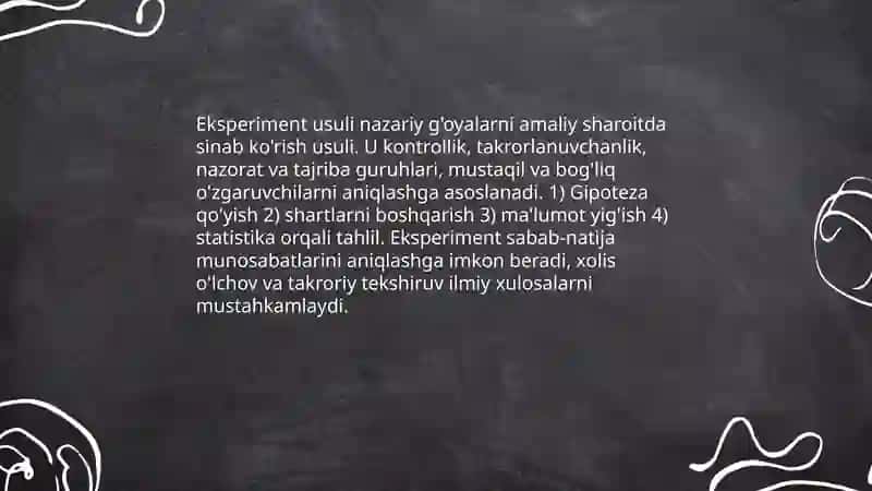 Ilmiy tadqiqotlar olib borishning asosiy usullari 4