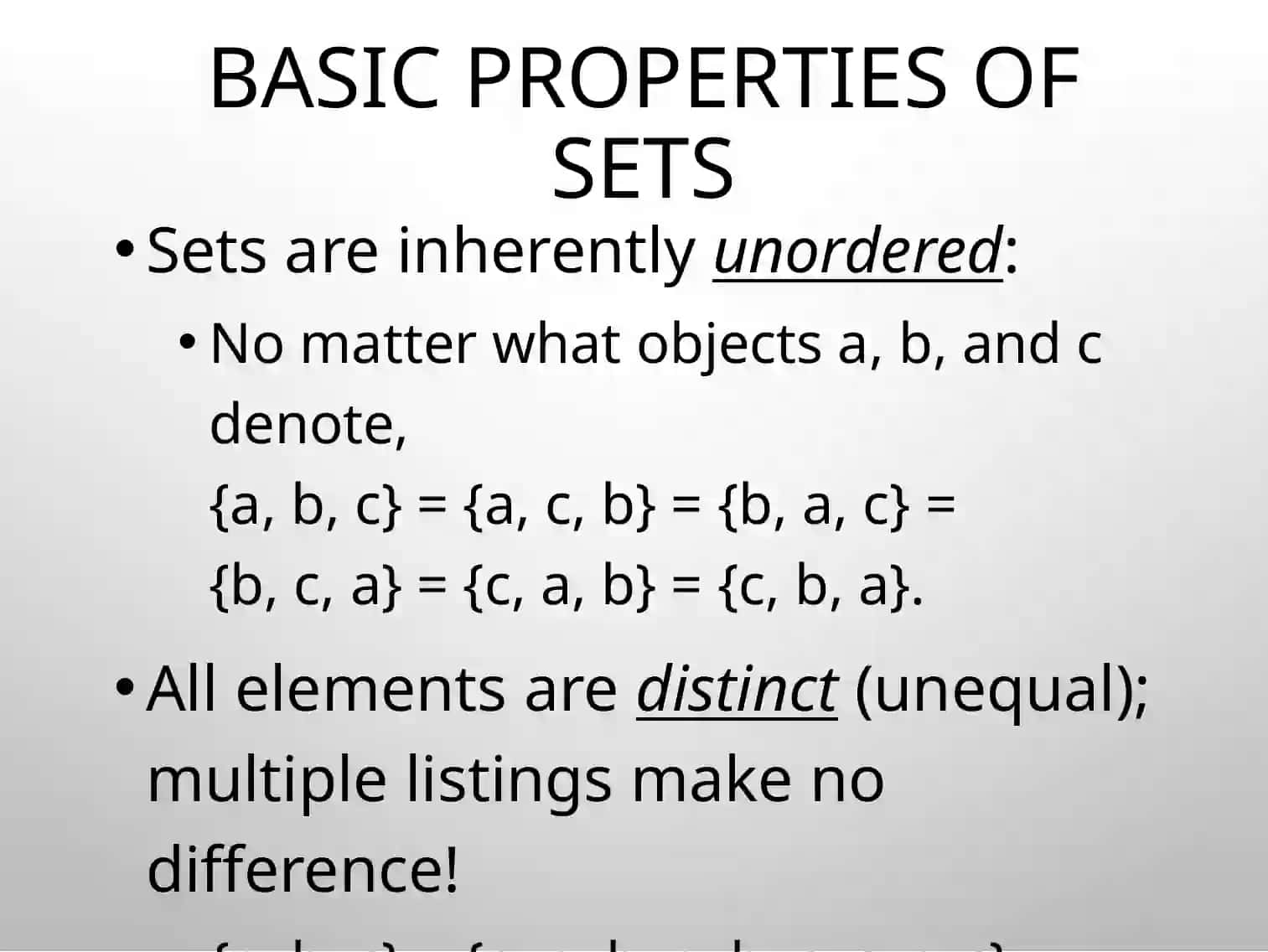 Lecture: Sets and Operations on Sets 4