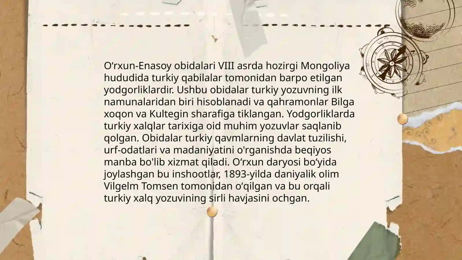 Oʻrxun-Enasoy obidalari adabiy manba sifatida 4
