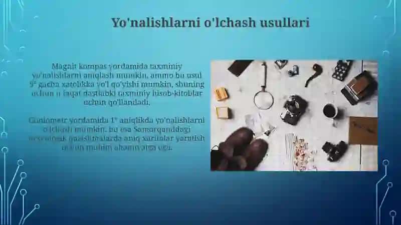 Xarita va Rejadagi Gorizontal Yo'nalishlarni Solishtirish 4