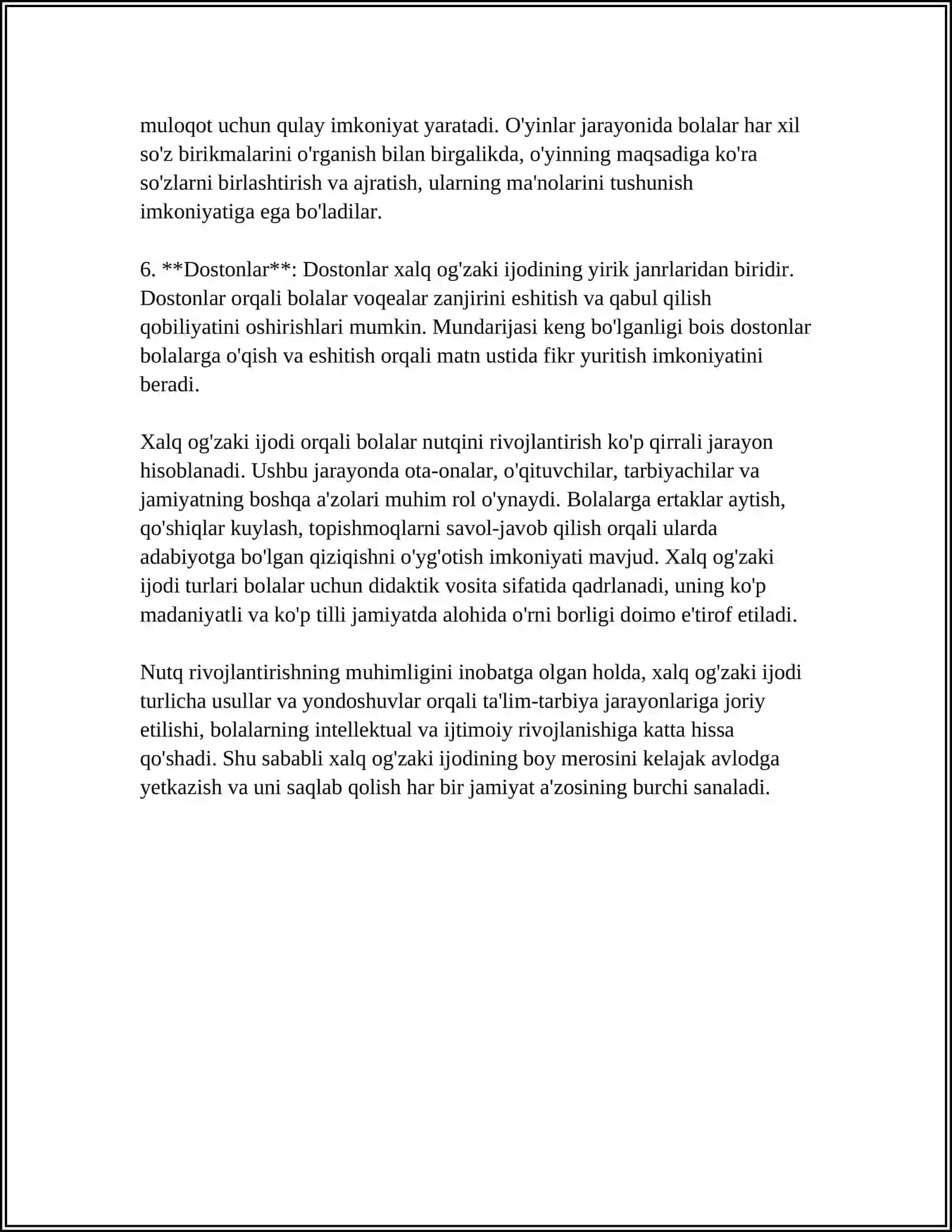 XALQ OG’ZAKI IJODI ORQALI BOLALAR NUTQINI RIVOJLANTIRISH USULLARI 4
